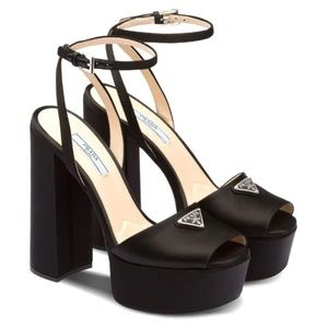 Prada Satin Platform Heels